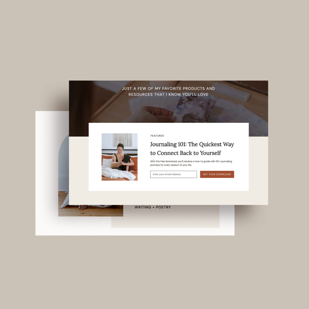 Email list signup form for wellness course freebie lead magnet.