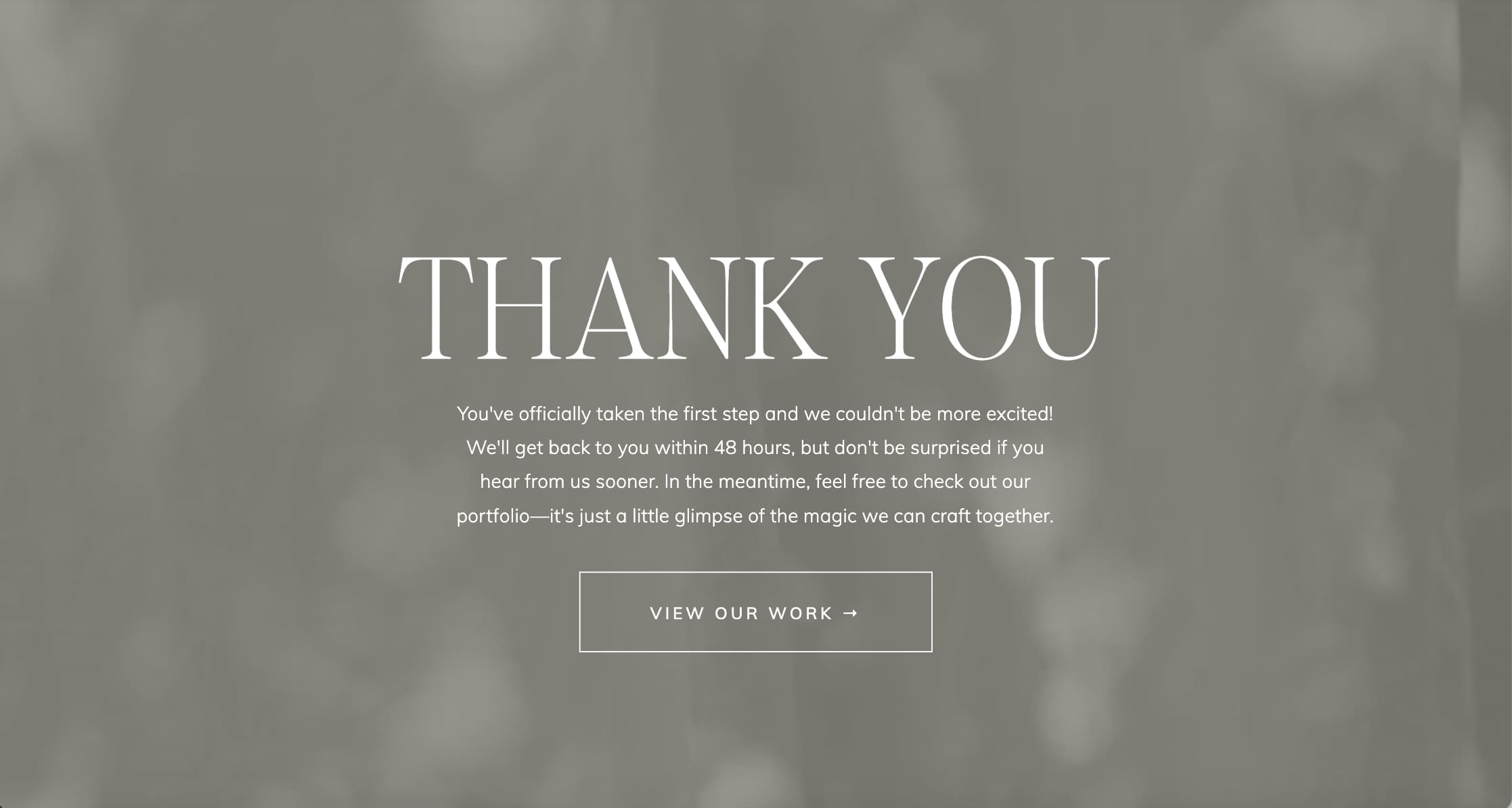 Well-designed thank you page example showing next-step call-to-action to keep visitors engaged.